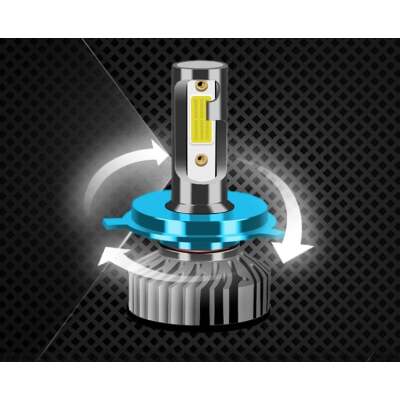 Set 2 becuri LED H7 F2 COB Canbus 100W lumina alb-rece 12.000 lumeni