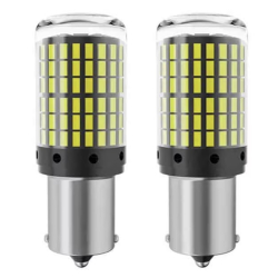 Set 2 Becuri LED pentru semnalizare culoare ALB soculu PY21W LED 1156 pentru 144 SMD Set 2 Becuri LED pentru semnalizare culoare ALB soculu PY21W LED 1156 pentru 144 SMD