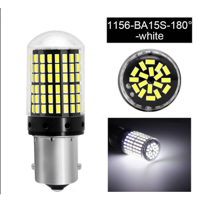 Set 2 Becuri LED pentru semnalizare culoare ALB soculu PY21W LED 1156 pentru 144 SMD