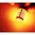 Set 2 Becuri LED semnalizare ORANGE soclu Py 150 grade LED 1156 led 144 SMD PY21