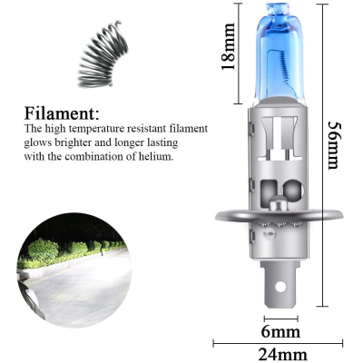 Set 2 becuri Pegasus H1 Skyline Xenon Look auto-tec halogen