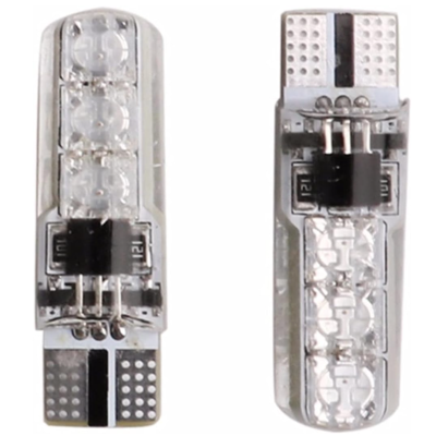 Set 2 becuri T10 LED auto RGB cu telecomanda putere 2W