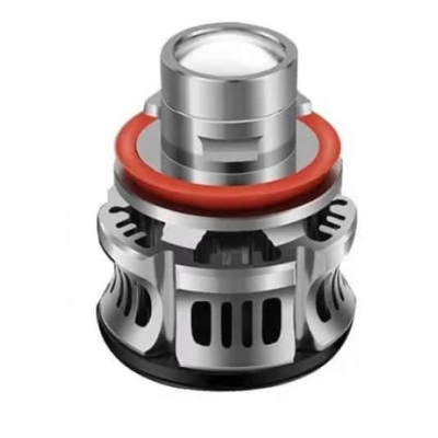 Set 2 becuri V6 auto LED H11 de 100W 6000k lumina alb rece si flux luminos