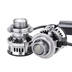 Set 2 becuri V6 auto LED H7 de 100W 6000k lumina alb rece si flux luminos