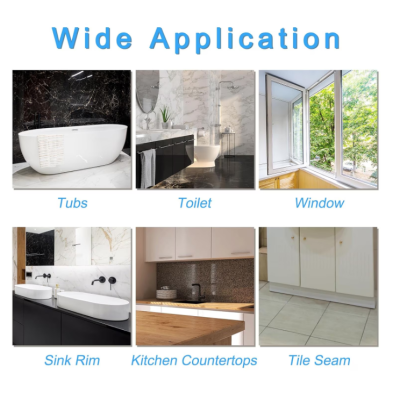 Set 2 Benzi late adezive etansare pentru baie din plastic MARO 3 M