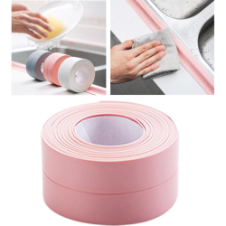 Set 2 Benzi late adezive etansare pentru baie din plastic ROZ 3 M