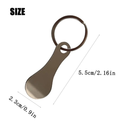 Set 2 Breloc Jeton pentru cos de Cumparaturi Metalic