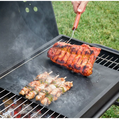 Set 2 folii antiaderente BBQ Grill Matt din teflon pentru gratar