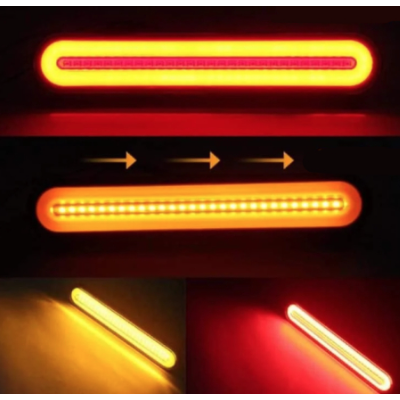 Set 2 Lampi 12 cm auto spate LED 12/24V stop frana semnal dinamic 12 cm