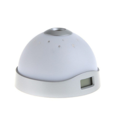 Set 2 Lampi de veghe cu ceas si proiectie