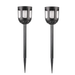 Set 2 lampi solare de gradina negre model deosebit 45 cm