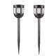 Set 2 lampi solare de gradina negre model deosebit 45 cm