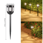 Set 2 lampi solare de gradina negre model deosebit 45 cm