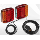 Set 2 lampi spate LED magnetice pentru remorca 12V cu cablu