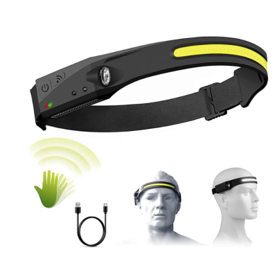 Set 2 Lanterna de cap cu senzor de miscare LED COB model YT-200