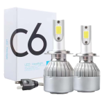 Set 2 LED-uri Auto C6-H4 cu doua faze putere 36W 3800 Lumeni