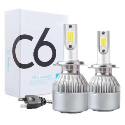 Set 2 LED-uri Auto C6-H4 cu doua faze putere 36W 3800 Lumeni