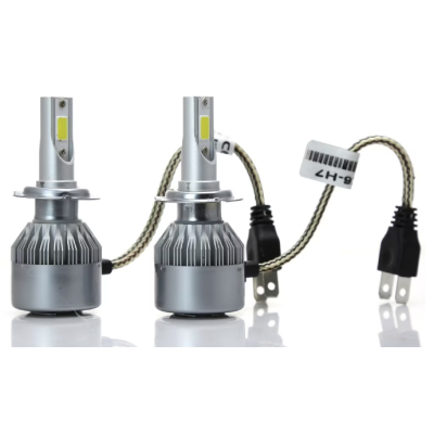 Set 2 LED-uri Auto C6-H4 cu doua faze putere 36W 3800 Lumeni
