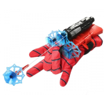Set 2 Manusi Spiderman cu ventuze sfoara si lansator rosii
