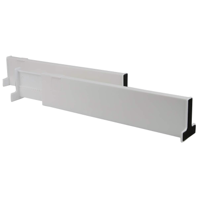 Set 2 organizatoare albe reglabile pentru sertar