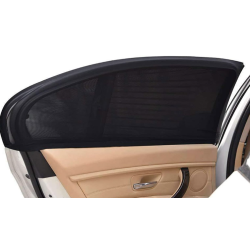 Set 2 Parasolar auto elastic din plasa negru