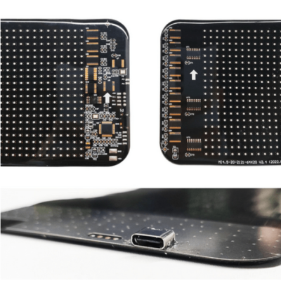 Set 2 piese Ecran Publicitar Flexibil 60×12 cm cu USB Ochi de diavol BT Ecran Colorat pentru Fereastra si Usa.