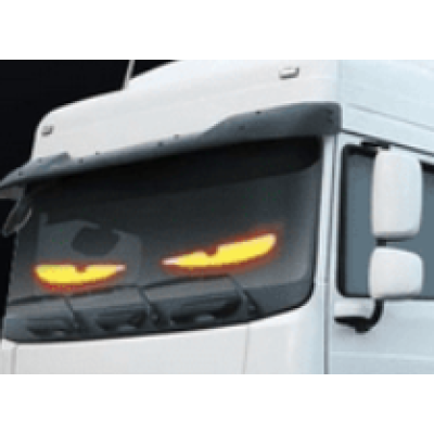 Set 2 piese Ecran Publicitar Flexibil 60×12 cm cu USB Ochi de diavol BT Ecran Colorat pentru Fereastra si Usa.