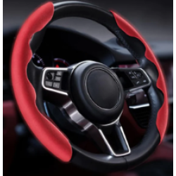 Set 2 prinderi ergonomice  pentru  Volan Antiderapante culoare Rosu 