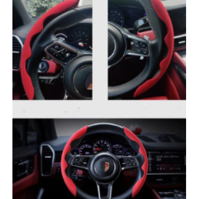 Set 2 prinderi ergonomice  pentru  Volan Antiderapante culoare Rosu