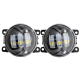 Set 2 proiectoare ceata LED Dacia Renault Nissan lumina alb + galben