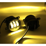 Set 2 proiectoare ceata LED Dacia Renault Nissan lumina alb + galben