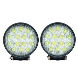 Set 2 Proiectoare LED TP-1642 auto offroad 42W 12V-24V 3520 lumeni ROTUNDE