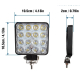 Set 2 Proiector PATRAT 16 led 12v-24v  48w  lumina alba 6000k Slim