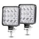 Set 2 Proiector PATRAT 16 led 12v-24v  48w  lumina alba 6000k Slim