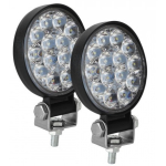 Set 2 Proiector ROTUND 14 LED 12v-24v  42w  lumina alba 6000k SLIM