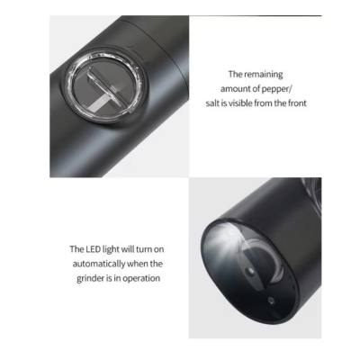 Set 2 rasnite electrice sare piper sau alte condimente cu incarcare USB