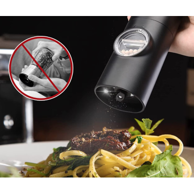 Set 2 rasnite electrice sare si piper stand incarcare USB