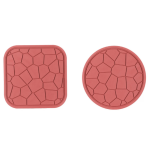 Set 2 suporturi de cauciuc pentru cratite 18 cm ROSU