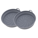 Set 2 Tavi Silicon pentru Air Fryer Friteuza Prajit Copt Pliabile