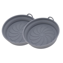 Set 2 Tavi Silicon pentru Air Fryer Friteuza Prajit Copt Pliabile Set 2 Tavi Silicon pentru Air Fryer Friteuza Prajit Copt Pliabile