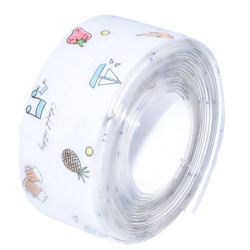 Set 2 x Banda de etansare transparenta cu model 38x320cm