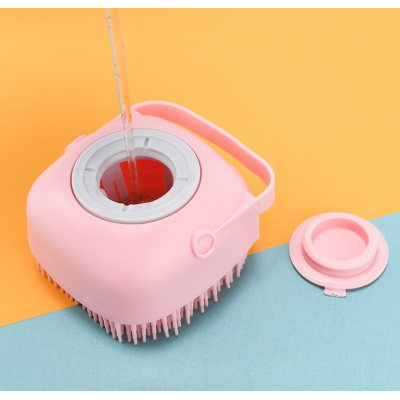 Set 2 x Burete de baie din silicon cu rezervor pentru gel de dus / sampon