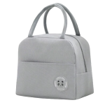 Set 2 x Geanta de pranz termica din panza GRI