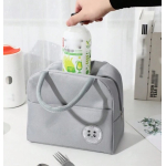 Set 2 x Geanta de pranz termica din panza GRI