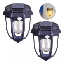 Set 2 x Lampa solara de gradina tip felinar cu tarus CL D68