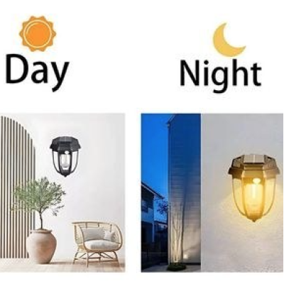 Set 2 x Lampa solara de gradina tip felinar cu tarus CL D68