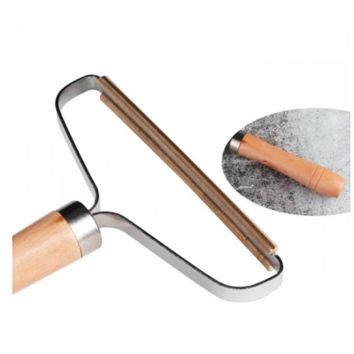 Set 2 x Perie pentru scame si parul de animale, maner de lemn