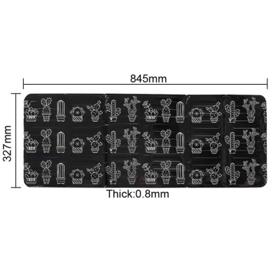 Set 2 x Protectie aragaz pentru gatit antistropire model Cactus Negru