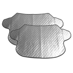 Set 2 x Protectie parbriz XL husa geam auto anti-inghet si parasolar universal prelata ARGINTIE 