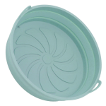 Set 2 x Tava rotunda din silicon pentru friteuza stil cosulet cu 2 manere